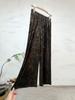 Novedad Otoño Temprano 2025 Estilo Chino Estilo Nacional Patrón de Terciopelo Pantalones Rectos Casuales Cintura Elástica Adelgazantes Versátiles para Mujer