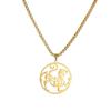 Collar de acero inoxidable con colgante de tótem de tigre blanco hueco de acero de titanio que no se decolora con baño de oro caliente transfronterizo directo de fábrica