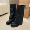 Botas altas de mujer de talla grande para otoño, nuevas, de suela gruesa, hasta la rodilla, estilo retro desértico, botas largas