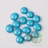 100 Piezas 17-20mm azul cielo plateado decorativas de vidrio planas 1.7-2.0cm azul marino ovaladas piezas de ajedrez 400g
