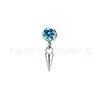 Aretes de Titanio F136 con Punta de Diamante Colgante Cónico Studs Bisel con Circonita Cúbica Aretes para Hélice Auricular Studs para Labio Joyería para Piercing de Titanio G23