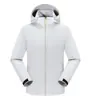 Jaqueta shell personalizada de nível profissional com impressão personalizável, camada única à prova de vento e à prova d'água, vestuário outdoor para acampamento, trilha, montanhismo, team building, corta-vento