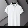 Camisa Polo de Seda de Hielo para Hombre Camiseta de Manga Corta Verano Nuevo Estilo Estilo Simple Negocios Lel Marca de Moda Top Base Delgado