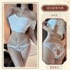 Deseo de Hombre Encaje Sexy Cuello Colgante Ropa Interior Interior de Niña Deseo Puro Atmósfera Emocional Hueco Calzoncillos de Cintura Baja N-17