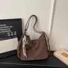 Mochila Tote Retro de Grande Capacidade Estilo Coreano para Mulheres, Novo Modelo Primavera 2026, Bolsa de Mão e Bolsa Transversal de Luxo Leve de Nicho para o Dia a Dia
