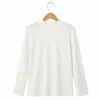 Fábrica de Ropa Fuente 26 Otoño Nuevo Talla Grande Mujer Adelgazante Cuello Medio Alto Manga Larga Camiseta Básica Personalización Rápida