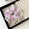 Diadema cuadrada con encaje rosa estilo coreano para el intestino grueso, tamaño grande, popular en Internet, nueva y dulce flor para la cabeza.