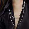 Diseño de Nicho Europeo y Americano Cadena de Hueso de Serpiente Ultralarga Collar para Mujer Estilo Ultra-simple Moderno Elegante Combinable Sentido de Alta Gama Cadena de Lana
