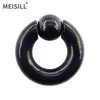 Anillo Meier de acero inoxidable para mujer, piercing de aro para nariz no convencional, anillo de tarjeta de resorte, anillo de bola, aro para nariz, joyería transfronteriza europea y americana