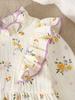 Mono con Capucha de Manga Larga Estilo Princesa para Bebé Niña, Floral Pastoral de Primavera y Otoño, Ropa Exterior Súper Linda