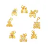 Fuerte Retención de Color Arena Dorada Antigua Accesorios DIY Tesoros Auspiciosos Ocho Tesoros Flor de Loto Caracola Piscis Acuario Paraguas del Tesoro Colgante Collar para Mujeres