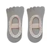 Calcetines de yoga finos de verano para mujer, calcetines antideslizantes profesionales de cinco dedos, calcetines de Pilates, calcetines de encaje con dedos separados para entrenamiento de ballet