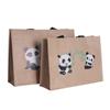 Bolsa de Papel Tejido de Urdimbre y Trama con Patrón de Cuadrícula, Bolsa de Compras Kraft, Personalizable con Logo, Bolsa de Papel Ecológica