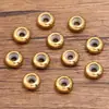 2 Cores 6-10mm Acessórios DIY de Aço Inoxidável Contas Redondas Vazadas de Ajuste e Posicionamento Acessórios para Colar e Pulseira