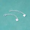Plata Pura 999 Cadena de Cola de Corazón de Melocotón Cadena de Extensión Pulsera Collar Joyería DIY Hecha a Mano Accesorios Materiales para Joyería Hecha a Mano