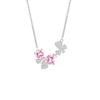 Collar de mariposa de plata de ley 925 para mujer, estilo nicho, de lujo, con circonita rosa, cadena de clavícula, colgante de amor.