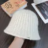 Chapéu de Pescador Simples e Quente de Cor Sólida Estilo Coreano para Mulheres, Chapéu de Lã Pequeno Tricotado Versátil para Afinar o Rosto Outono e Inverno, Chapéu Bucket, Chapéu Cloche