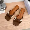 Sandalias Estilo Brisa Nocturna, Nuevo Bloqueo de Color Estilo Francés, Adecuadas para Usar con Vestidos de Noche, Sandalias sin Cierre de Punta Cuadrada para Mujer con Lazo, Verano 2026