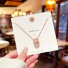 Un Collar con Diseño de Astas de Ciervo con Sentido del Diseño, con Circonita, Cadena Sencilla de Acero de Titanio para Clavícula, Joyería de Estilo Lujo Sencillo para Mujeres