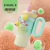 Nueva Muñeca de Dibujos Animados Termo de Acero Inoxidable para Niñas Taza con Popote de Gran Capacidad Apariencia de Alta Gama Asa Portátil Agua