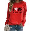 Amazon AliExpress ebay/wish nuevo AMOR Día de San Valentín AMOR estampado suéter de cuello redondo europeo y americano otoño e invierno