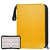 Suministro libro de tarjetas mágico para bebé de cuatro compartimentos con cremallera de PU bolsa para colección de tarjetas de juego Bao Ke Meng libro de tarjetas