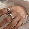 Anillo de Zirconia Azul para Mujer, Moderno y Elegante, Versátil y de Alta Gama, Nuevo Anillo Abierto para Dedo Índice