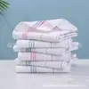 Pano de prato toalha de cozinha toalha para lavar louça xadrez gaze macio absorvente toalha americana 45*65cm etiqueta de geração