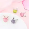 Versão coreana de pingente de chifre de pedra hibisco banhado a prata corrente de clavícula de alce rosa dourado cristal rosa joia simples da moda para estudantes