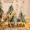 Nueva cadena de luces LED navideñas transfronterizas Papá Noel muñeco de nieve árbol decoración festiva ambiente batería luces pequeñas