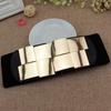 Hebilla Metálica Moda Accesorios Versátiles Sello de Cintura para Mujer Geométrico Holgado Holgado Ajustado Sello de Cintura Cinturón para Mujer Tres Tallas