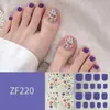 Adesivos para Unha do Pé Padrão Estéreo Zf Diamante de Imitação 3D Manicure Patch Impermeável Longa Duração Clareador Patch Completo para Unha do Pé Produto Acabado