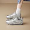 Zapatillas Deportivas Casuales Planas Blancas Retro de Entrenamiento Aleman Color Plata Augusden para Mujer 2026 Nuevo Verano Suela Gruesa