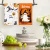 En stock 2 piezas transfronterizo Halloween suave lindo fantasma microfibra toalla de cocina paño de limpieza multifuncional paño de cocina
