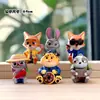 Fofos Enfeites Periféricos de Zootopia Preguiça em Pé Policial Coelho Raposa Feito à Mão Caixa Surpresa Gashapon Brinquedo para Escritório