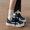 Zapatos de Entrenamiento Alemanes Retro Versátiles con Cordones 2026 Primavera/Verano Nueva Moda Zapatos de Plataforma de Suela Gruesa Deportivos Casuales para Estudiantes Zapatos Blancos