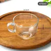Vaso de Vidrio con Girasol en Relieve de Alta Apariencia con Gran Capacidad y Asa, Adecuado para Avena y Yogur de Desayuno, Viene con una Cuchara