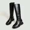Botas de Caballero Retro de Comercio Exterior Europeo y Americano al por Mayor Botas Largas por Encima de la Rodilla Adelgazantes para Mujer Botas Versátiles para el Trabajo de Mujer
