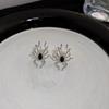 Pendientes de araña de metal de estilo simple y genial 2023 nuevos pendientes de botón para mujer, modernos y de alta gama, que combinan con todo