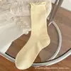Meias Femininas Zhuji Meias Amontoadas Meias Longas Finas de Verão Malha Respirável Estilo Coreano Estilo ins Sapatos Brancos Meias Sem Costura