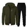 Nuevo Conjunto de Suéter con Capucha y Chaqueta de Punto Jacquard para Hombre, Deportivo, Fitness, Ocio