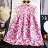 Vestido de Pintura al Óleo para Niña Verano Nuevo Estilo Vestido sin Mangas Verano Vestido Chaleco Infantil Vestido de Princesa Estampado