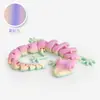 Popular Transfronterizo Impreso en 3D Lagarto Gecko Articulaciones Integradas Móvil Divertido Gato Juguetes Pequeños Niños Animales Pequeños Artificiales