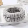 Faixa de Punho de Flanela para Lavar o Rosto Macaron Cor Sólida Absorvente de Água Suor Faixa de Punho para Lavar o Rosto Maquiagem Faixa de Cabelo Acessórios de Cabelo