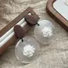 Aretes Redondos de Concha Natural Exagerados, Estilo Bohemio de Resort Costero, Diseño Largo que Hace que el Rostro Parezca Más Pequeño, Aretes Únicos y Elegantes
