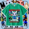 Nueva camiseta de manga corta para niños del juego de Roblox Animal Hospital, top moderno