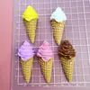 Accesorios de Resina para Helado de Comida y Juego de Simulación Media Hechos a Mano DIY Funda para Teléfono Móvil Pasador Pegatina para Refrigerador Llavero Coche