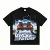 Camiseta de verano americana retro de cuello redondo y manga corta Stewell Regreso al Futuro transfronteriza