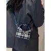 Mini Bolso de Mano a Cuadros Estilizado para Mujer 2024 Nuevo Diseño de Nicho Bolso Cruzado Bolso de Mano Versátil Estilo Coreano