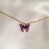 Tobillera de moda transfronteriza europea y americana, mariposa con goteo de aceite, doble capa, cadena gruesa, tobillera de insecto de color exagerado, para mujer, venta al por mayor